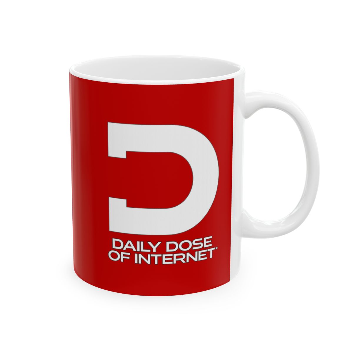 White Target Logo on Red Ceramic Mug | 11oz 15oz | Daily Dose of Internet