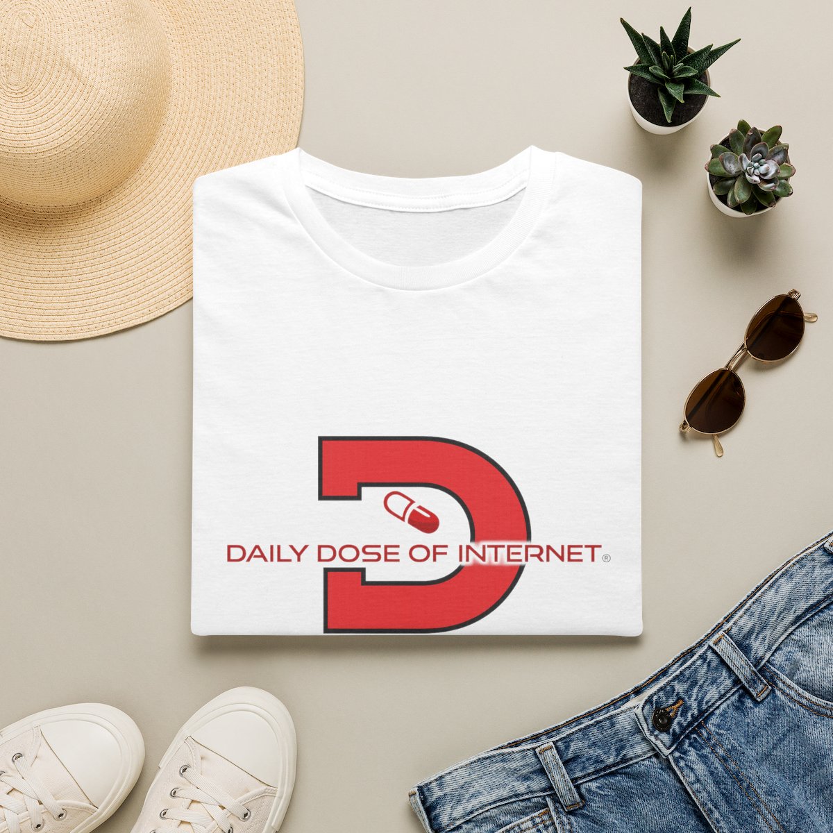 Daily Dose of Internet T-Shirt | Red D Logo Tee | Daily Dose of Internet